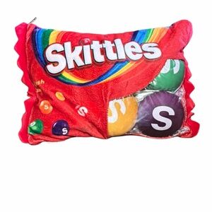 Skittles Red Plush Accent Pillow